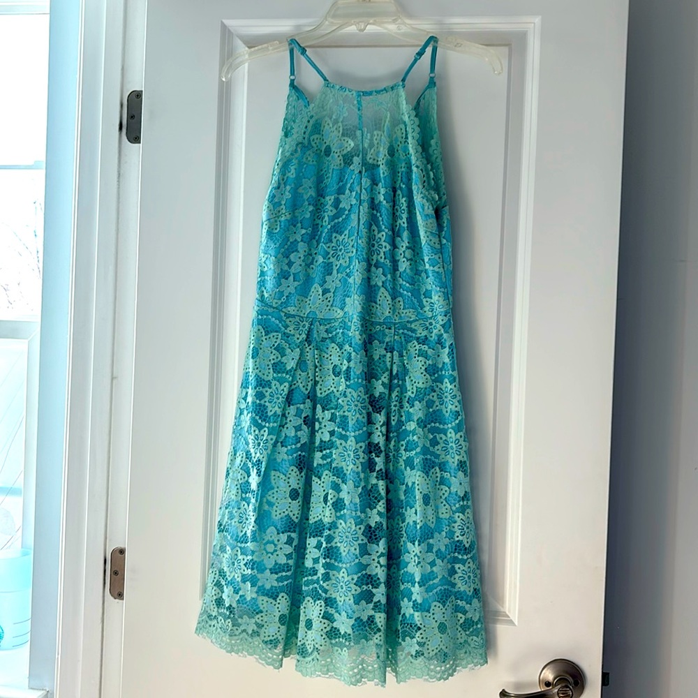 Turquoise sleeveless sundress